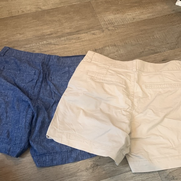Old Navy Khaki/Blue Everyday Short Bonnimond Shorts Bundle GUC 6 - Picture 2 of 13